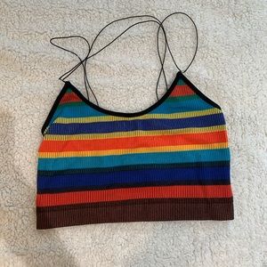 urban cropped colorful strappy tank